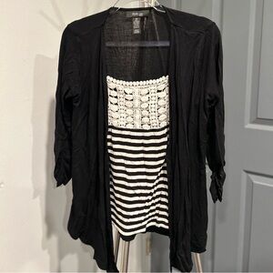 COPY - Style & Co Black Cardigan with Embellished Trim